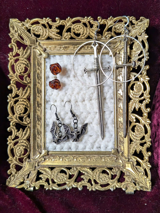 Handmade Vintage Frame Earring Display
